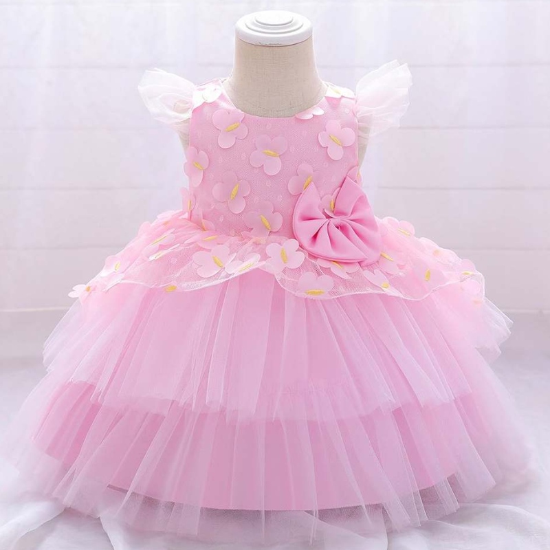 Baige Girls Frock Patterns Sweet Girl Ruffle Princess Little Girl Birthday Beautiful First Communionドレスl1991xz