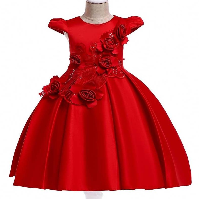 Baige New Fashion Flower Girl Dress Party Birthday Wedding Princess Princess Baby Baghirl Clother