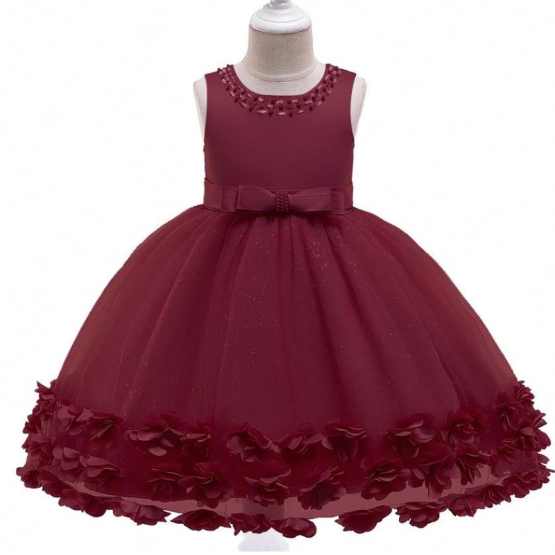 Baige Wholesale Baby Clothing FlowerGirls Weeding Ball Gown Children Party Dress L5106