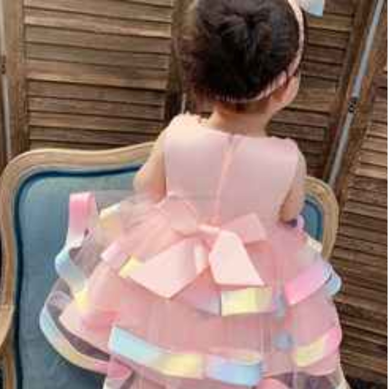 Baige Wholesale Kids Party Wear Wear Infant Dresses Tutu Designaby Girls Flower Cakeレイヤードバースデードレス