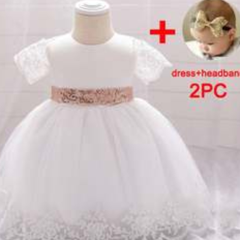 Baige Wholesale Kids Birthday Dresses Girl Costume Gold Line Children Party DressesL1926XZ