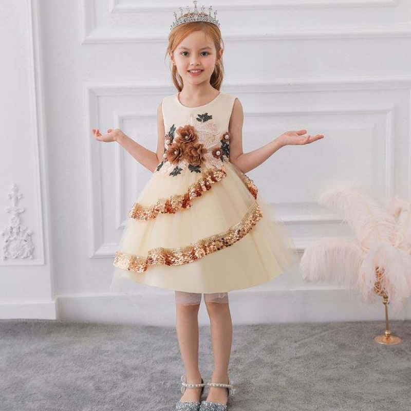 Baige Children Fancy Dress Girls Party Dresses India&Pakistan Clothing Girls \\ 'スパンコールフラワースカートL5148