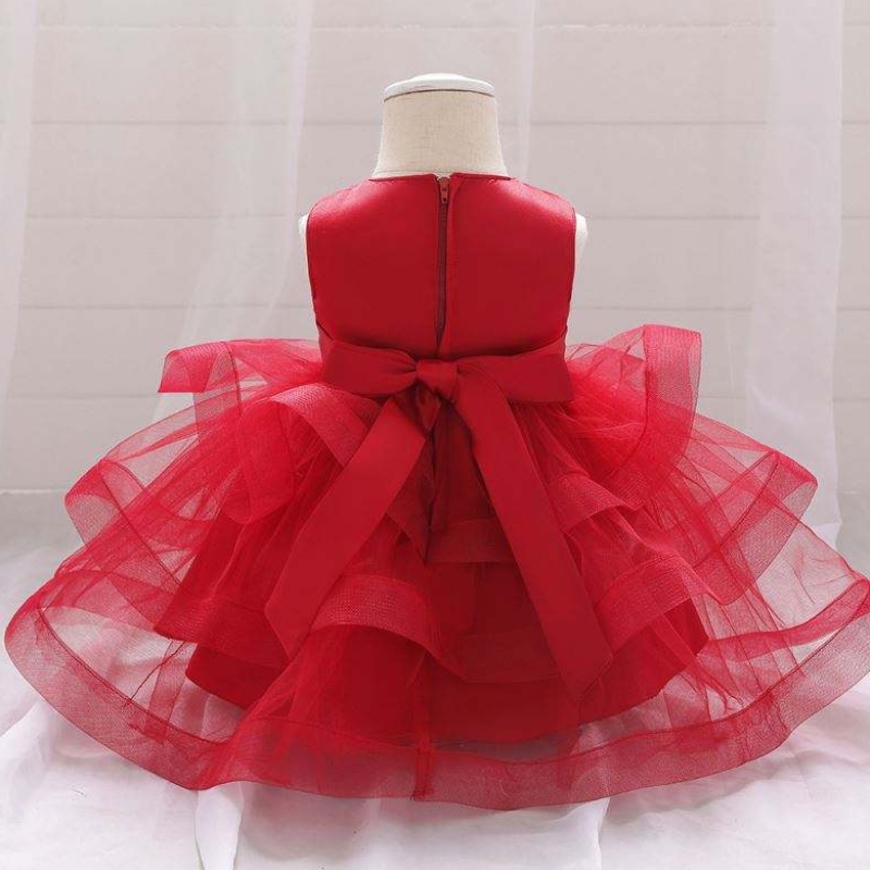 Baige Embroidery Bady Girl Party Dress Children Frocks Designs Baby Birlder Birthday Party Dress L1929XZ
