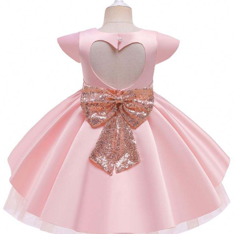 Baige New Little Girls Wedding Dresses KidsPrincessFrock with Bow Child Birthday Party Dress 3〜10歳