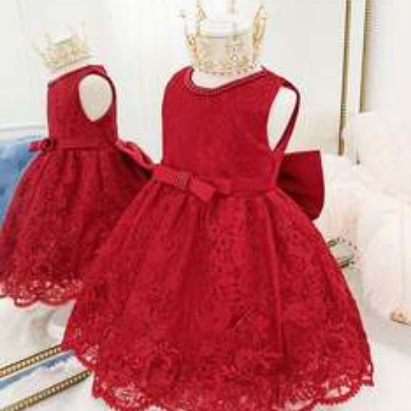 Baige Kids Party Dressesabhigh gird frock Children新生衣服の花の女の子のドレス