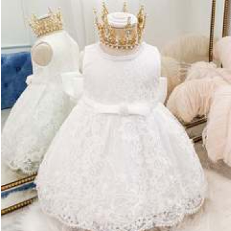 Baige Kids Party Dressesabhigh gird frock Children新生衣服の花の女の子のドレス