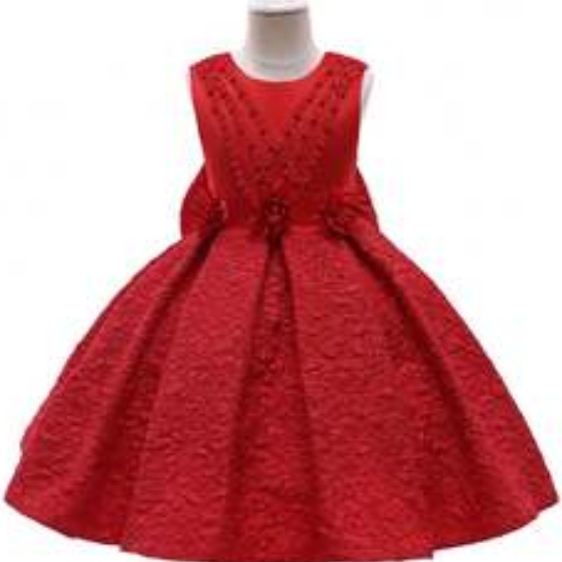 Baige New Satin Flower Girl Princess Dress KidsBaby Party Wedding Bridesmaid Ball Gown L5252