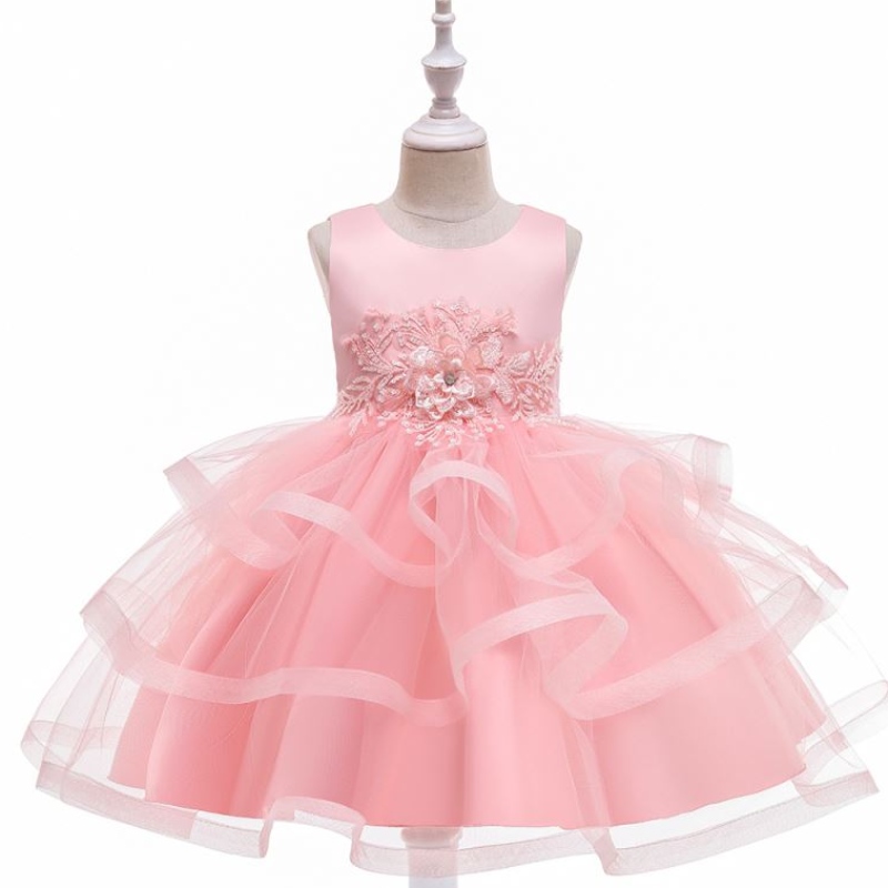 Baige New Arrival Piffy Flower Girl Birthday Party Wedding Gown 3〜10年の女の子の誕生日の子供ドレス