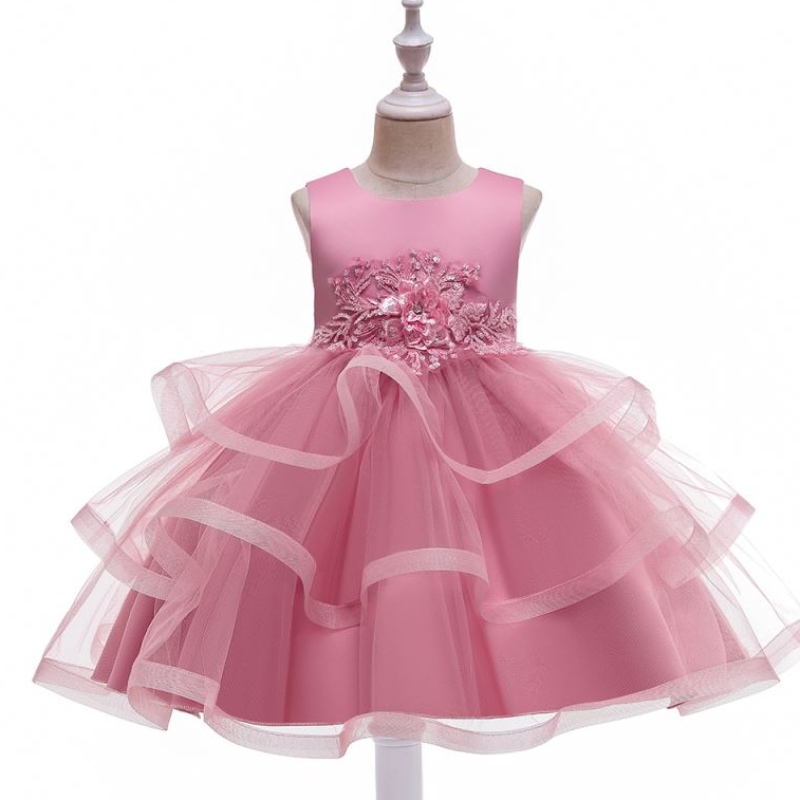 Baige New Arrival Piffy Flower Girl Birthday Party Wedding Gown 3〜10年の女の子の誕生日の子供ドレス