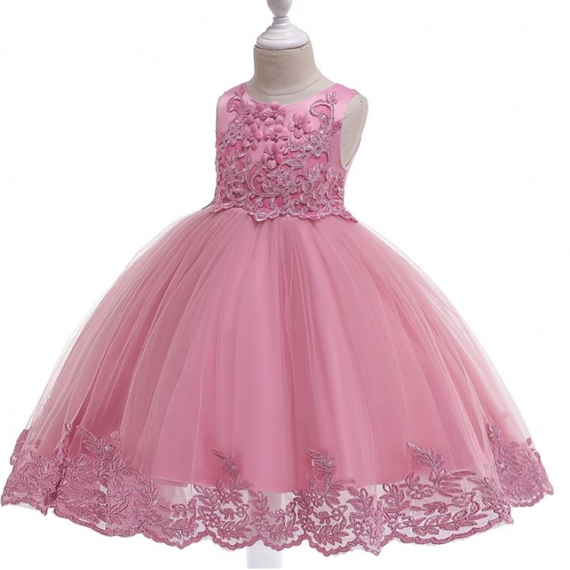 Baige Girl Princess Dresses Sreeveless Party Dress KidsイブニングボールガウンバースデーパーティーL5097