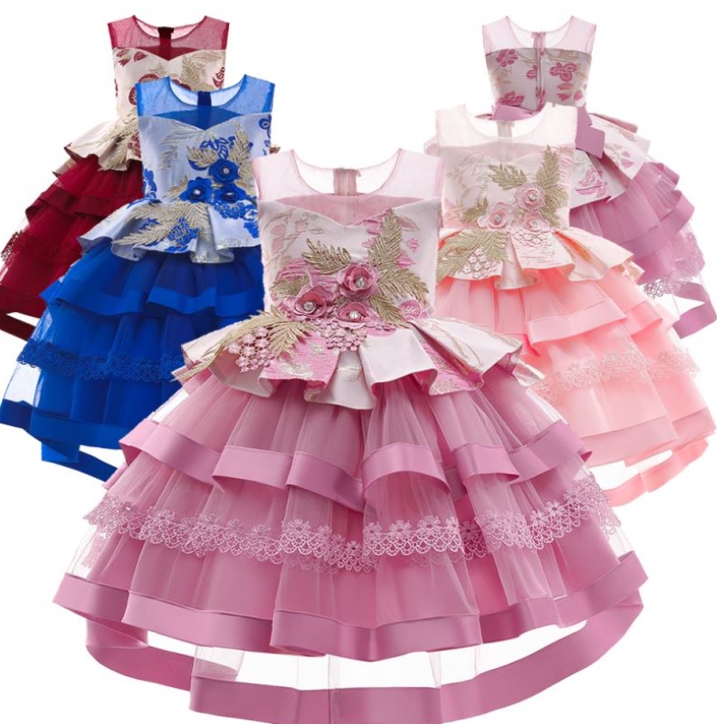 Baige Hot Selling Multi-LayeredBady Girl Birthday Dresses CottenGirlPrincess Party Dresses Girls Tutu Dress for Party