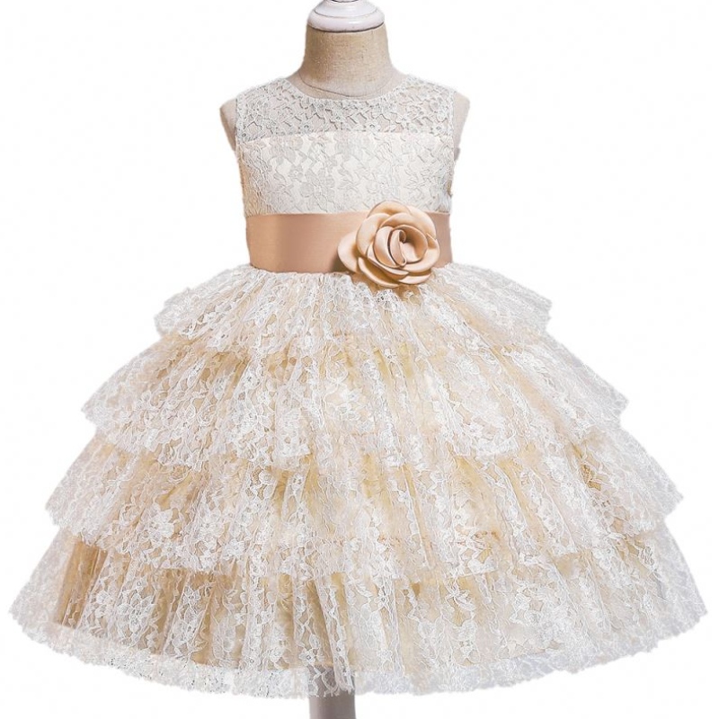 Baige New Children \\'s Princess Dress Lace Layed Seeveless Flower Girl Wedding Dresses