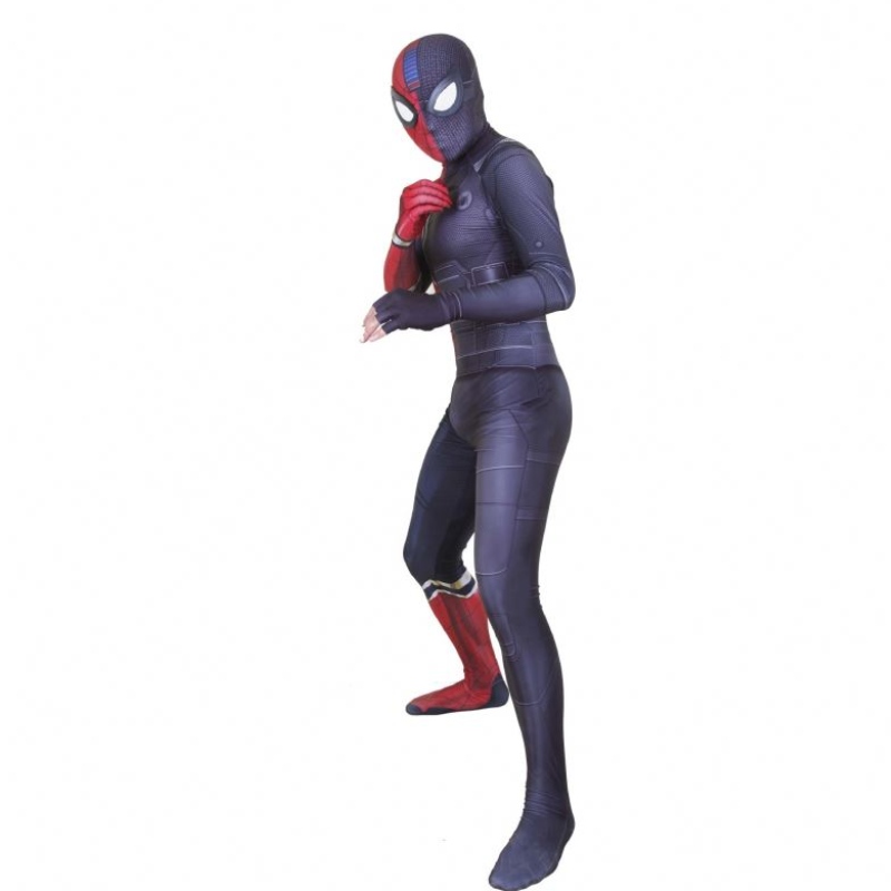 Spandex Stealth Seamed Superhero素晴らしいスパイダーマンジャンプスーツハロウィーンコスプレセット男性用のスパイダーマンコスチューム&kids