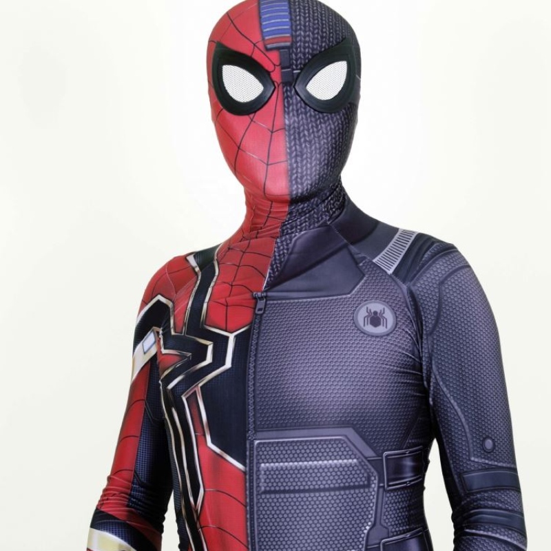 Spandex Stealth Seamed Superhero素晴らしいスパイダーマンジャンプスーツハロウィーンコスプレセット男性用のスパイダーマンコスチューム&kids