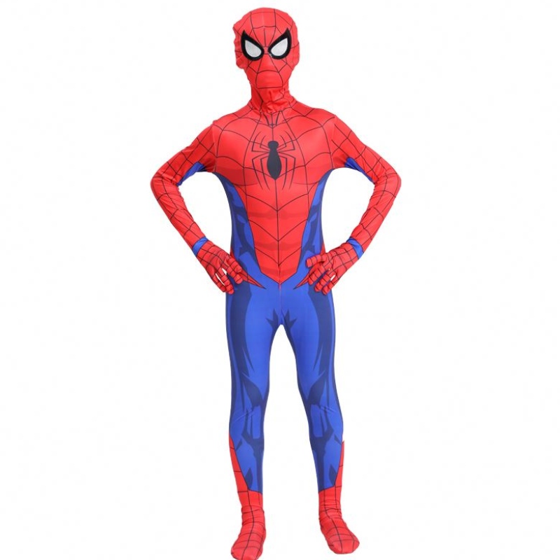 クラシックホットセールハロウィーンパーティーキッズ&adult TV&movieスーパーヒーローコスプレアニメジャンプスーツスパイダーマン屋内服コスチューム付きマスク