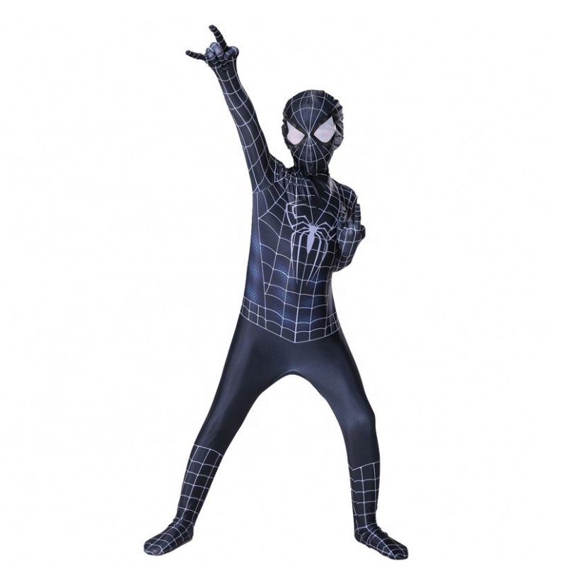 ジップアップシャドウスパイダーゼンタイスーツハロウィーンコスフォーキッズ&adultsゲーム&film traje spider manコスチューム