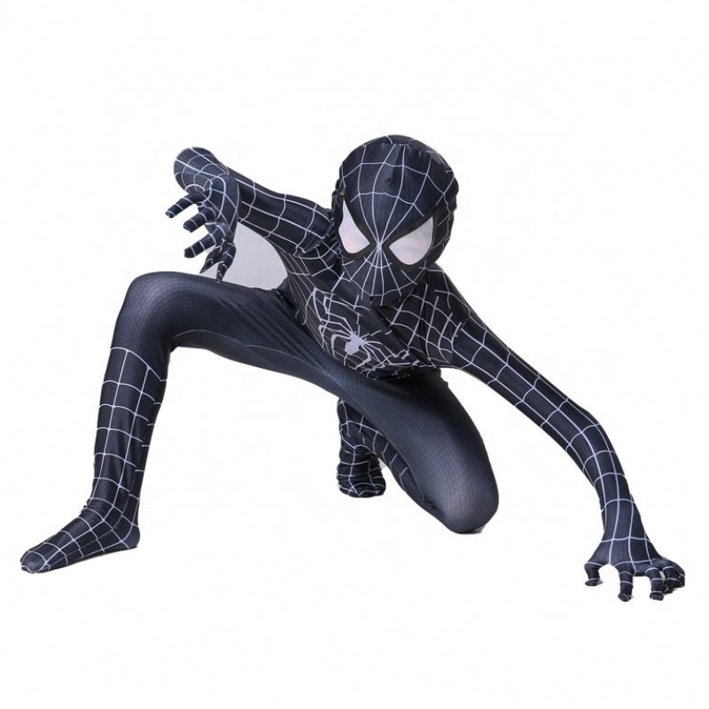 ジップアップシャドウスパイダーゼンタイスーツハロウィーンコスフォーキッズ&adultsゲーム&film traje spider manコスチューム