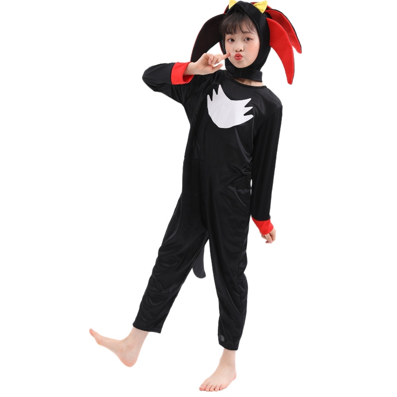 ホットセール高品質のソニックハリネズミジャンプスーツハロウィーンコスプレコスチューム男の子と女の子のためのコスチューム