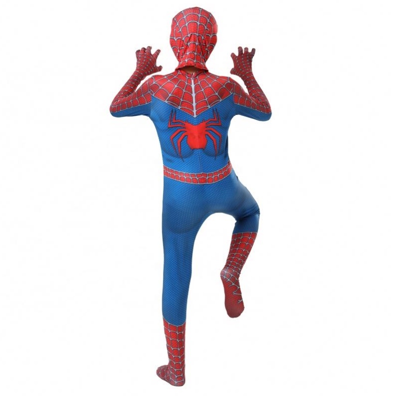 Made in China Factory Classic Popular Blue&red Avenger Suit TV&movieスーパーヒーロージャンプスーツアニメハロウィーン服スパイダーマン