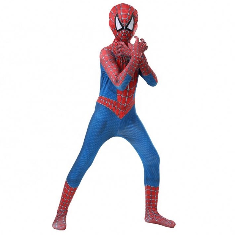 Made in China Factory Classic Popular Blue&red Avenger Suit TV&movieスーパーヒーロージャンプスーツアニメハロウィーン服スパイダーマン