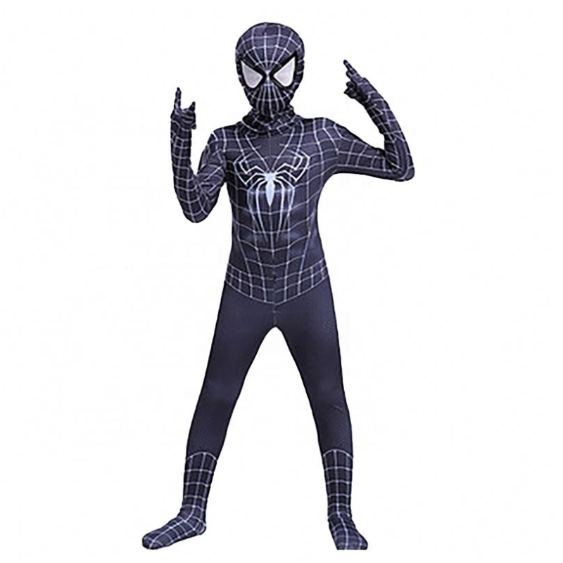 子供向けのクールなファンシーブラックハロウィーンの服&adults tv&filmスーパーヒーローコスプレファクトリートラジェスパイダーマンコスチュームスーツ