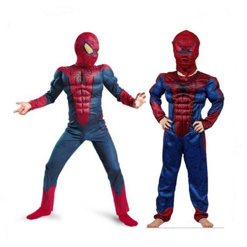 新しい到着コスプレ服スパイダーマンコスチューム子供のためのフルボディハロウィーンコスチューム