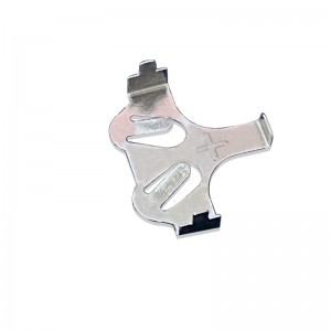 ボタンセルCR2032バッテリーホルダー精密ニッケルメッキバッテリースタンプ安定3V 0.25mm