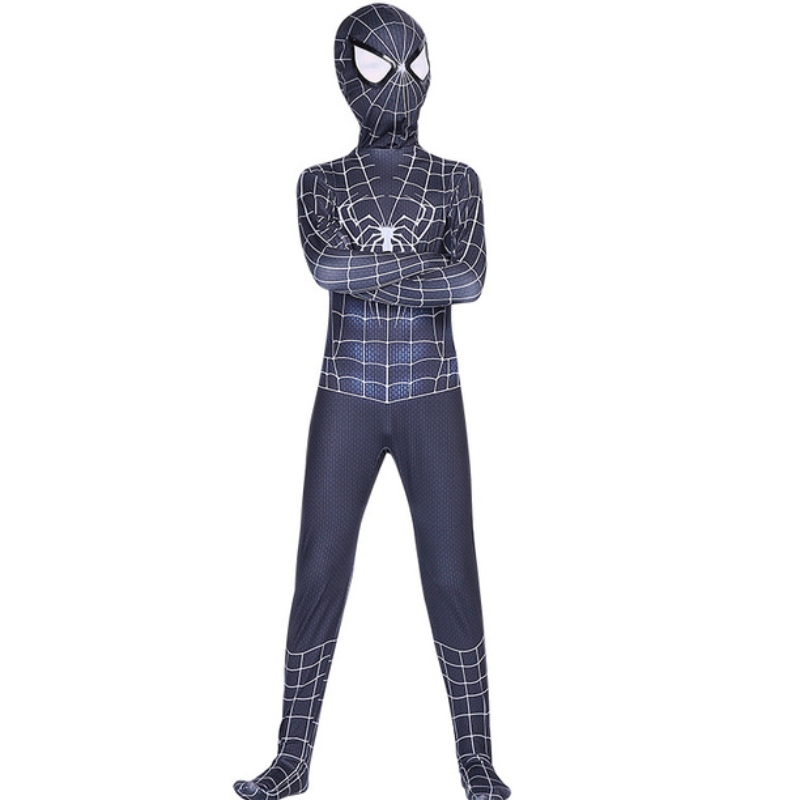 レッドブラックスパイダーマンコスチュームスパイダーマンスーツスパイダーマンコスチューム子供子供スパイダーマンコスプレ服ハロウィーンコスチューム