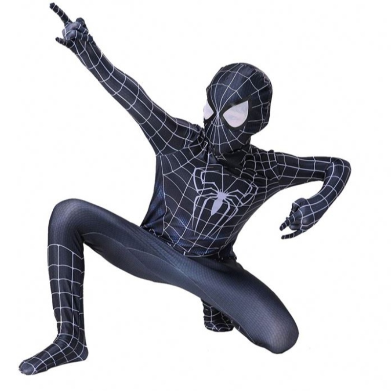 高品質のスパイダーマンコスチュームファンシードレス大人と子供ハロウィーンのコスチュームレッドブラックスパンデックス3Dコスプレ服