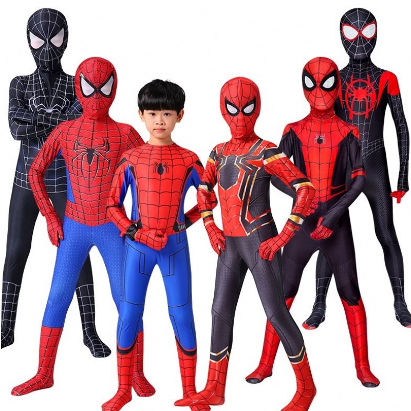 アイアンスパイダーコスプレ驚くべきスパイダーマンマイルハロウィーンコスチュームピーターパーカースーツスーパーヒーローボディスーツ大人のためのスーパーヒーローボディスーツ