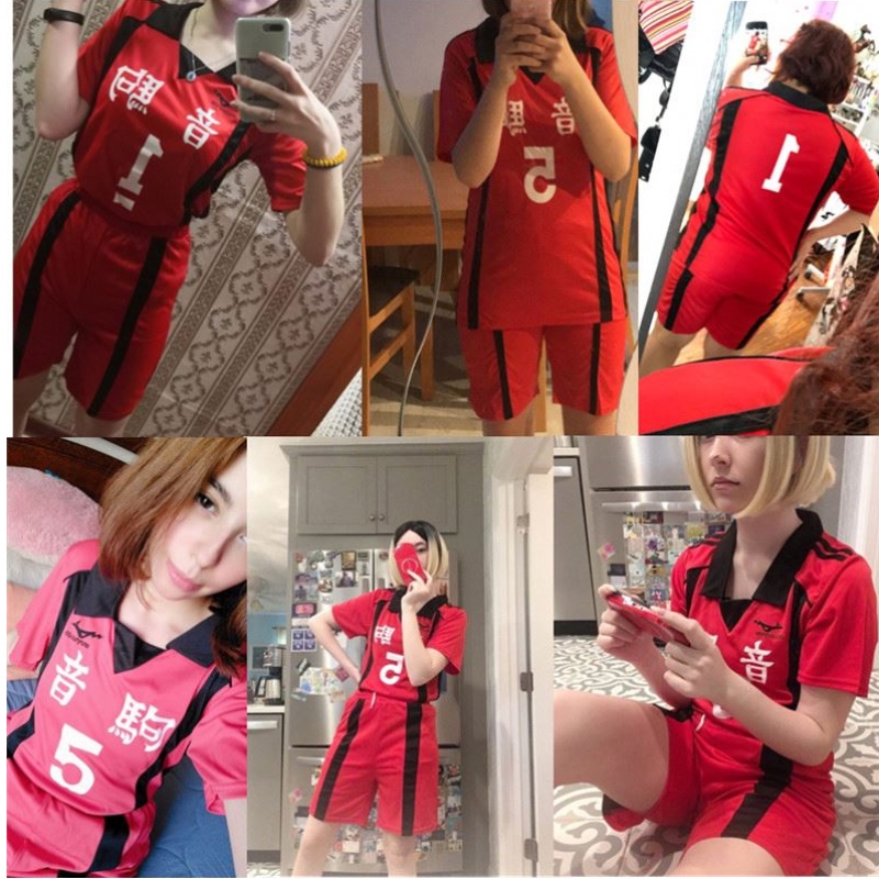 アダルトハイキュウネコマ高校#5 1 Kenma Kozume Kuroo Tetsuro Cosplay Haikiyu Bolley Balle Team Jersey Sportswearユニフォーム