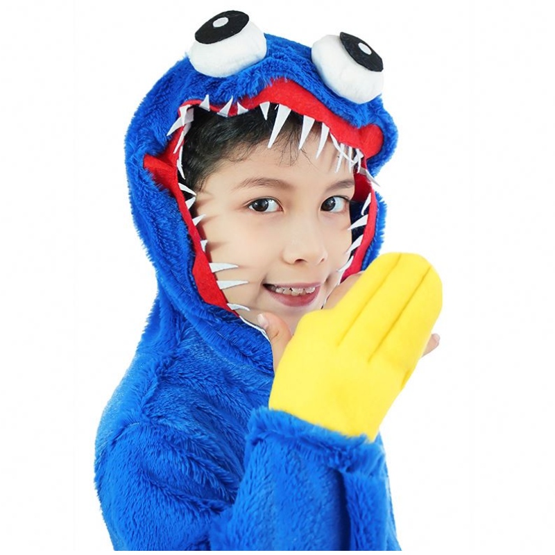 Wuggy Costume Poppy Playtimeゲームキャラクターぬいぐるみジャンプスーツホラー怖い子供向けカーニバルパーティーコスプレ服
