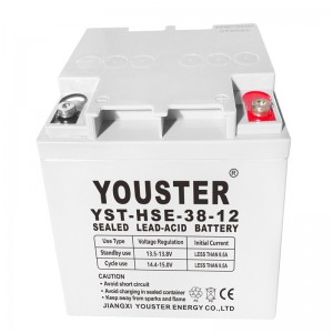 工業直接鉛酸電池12 v 38 ah工業用太陽電池CE証明書バッテリー