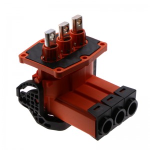 新しいエネルギー車両高電流コネクタ200A 3ピン肘プラグハンドルコネクタ