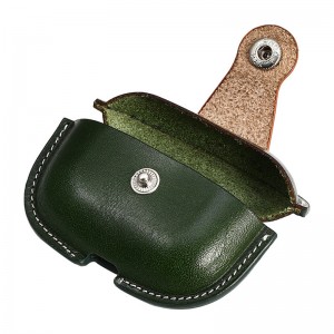 新しいApple AirPods Pro2保護ケース、Calfskin統合保護ケース、Bluetoothヘッドセットケースクラッシュ抵抗性革張りの革新的なケースに一致する軍の緑色