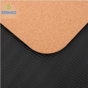 アマゾンベストセラーコルクヨガヨガマット卸売、4mm/5mm/6mm/8mm tpe corknonslipヨガマット、カスタムロゴをサポートするか、印刷