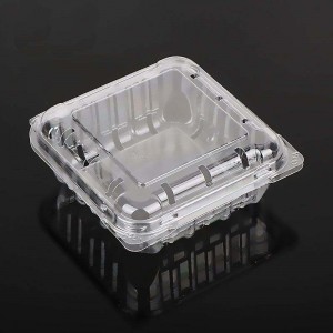 125G卸売透明なクラムシェルブルーベリークラムシェルパッケージングフルーツコンテナ