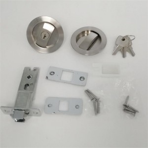 1602目に見えないスライディングバーンウッドドアポケットドアハンドルキー付きロック