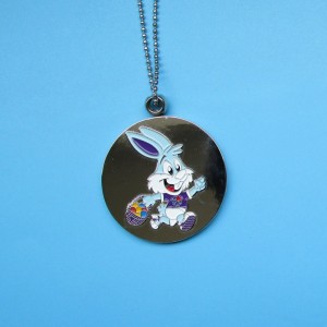 子供のためのカスタムメダルレースかわいいデザインラビットビーズネックレスキッドメダル