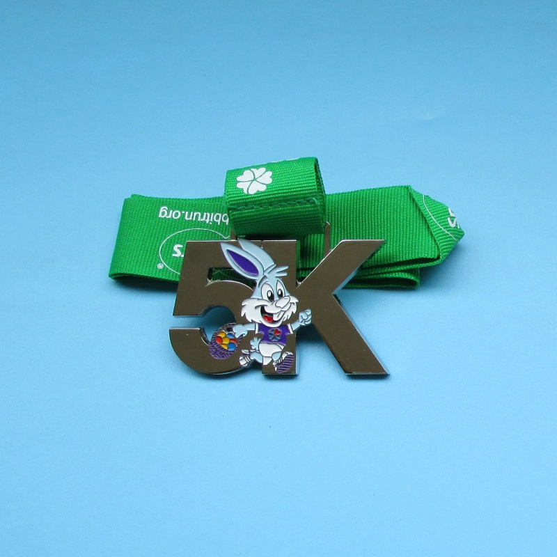 メタルスポーツメダルカスタムメダルレースキュートなデザインウサギの子供メダル