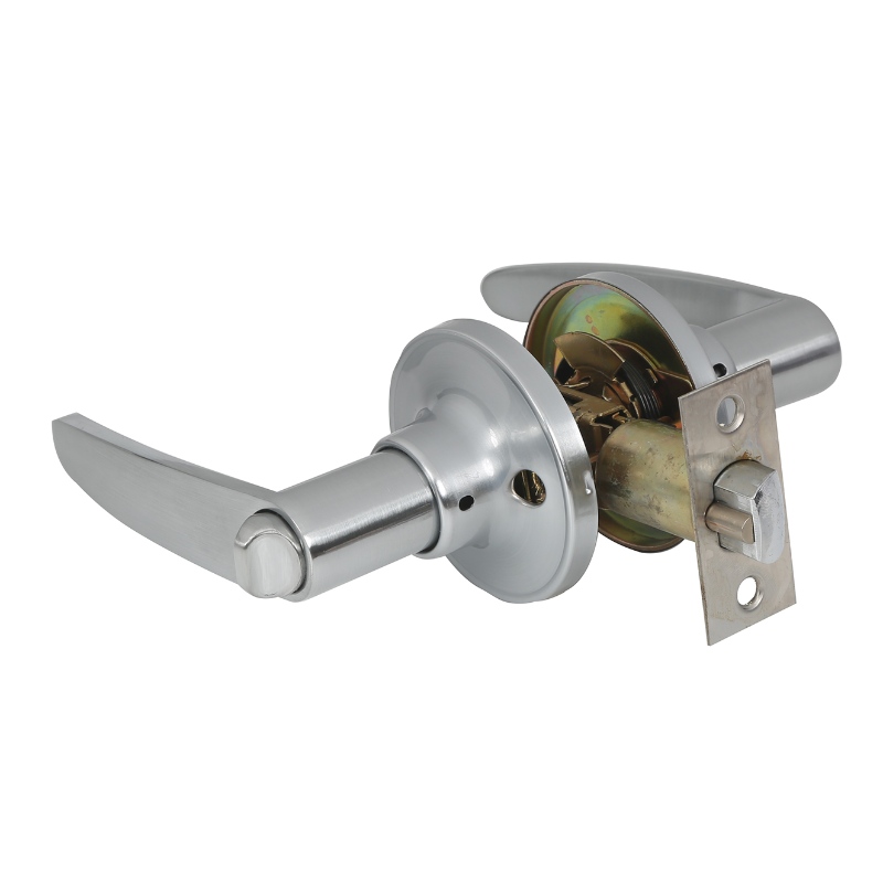 7302プライバシードアハンドル取り外し可能なラッチプレート、ベッドルームとバスルーム用のすべての金属ドアレバーロックセット