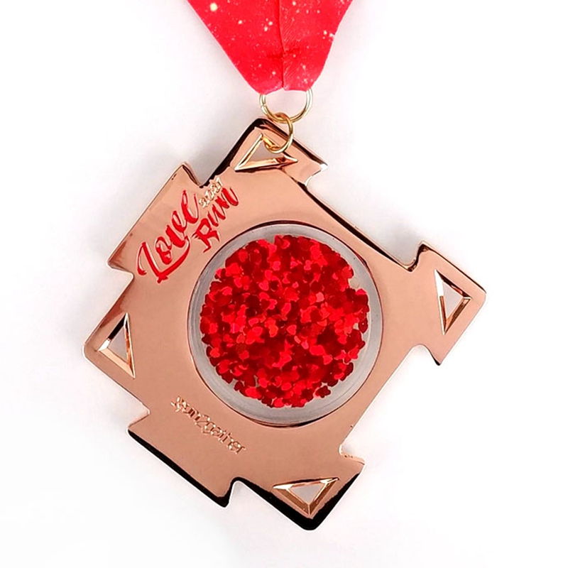 バレンタイン\\ 'のデイトレイルランニングメダルのためのホリデーランニングメダルギフト