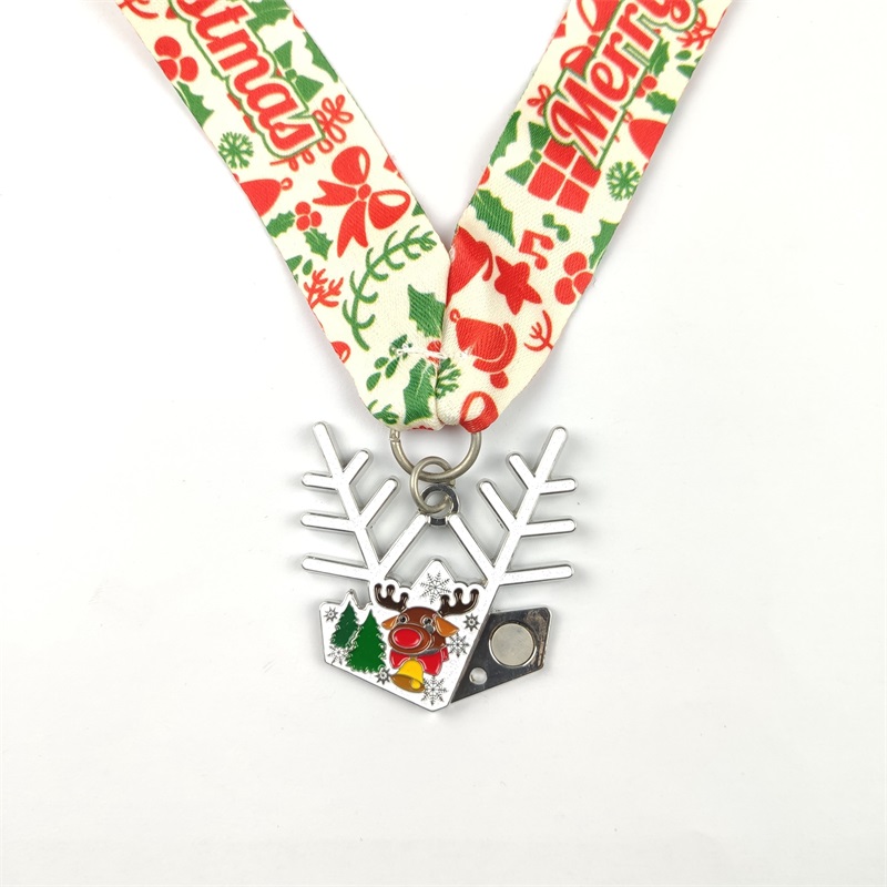 銀メダルサンタランニングメダルカスタムメダルギフトのクリスマス