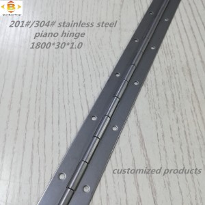 カスタマイズされたロングヒンジ201#304#厚さ1.0mmステンレス鋼太いピアノヒンジ連続列キャビネットピアノヒンジ