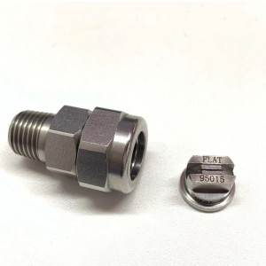 TP Unijetスプレーチップ、TPU、フラットファンジェットステンレススチールTPUヘッドノズル、メタルクレンズノズル