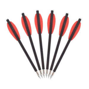 Elongarrow 119612-05 16cm Pistol Crossbow Bolts Carbon Arrow Bolts 2PCS Red Vane