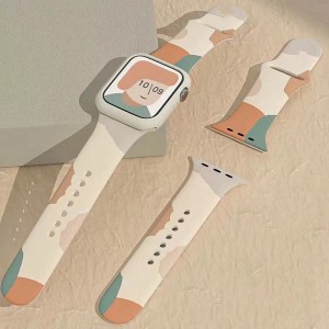 IWATCH用のソフトシリコン防水バンドリストバンド交換ストラップ