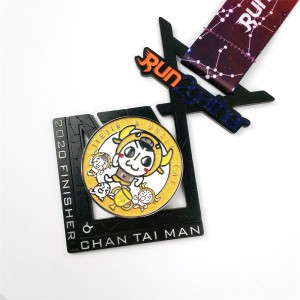 ギャグ卸売カスタムロゴデザインメタルアロイランニングマラソンスポーツ名誉メダル