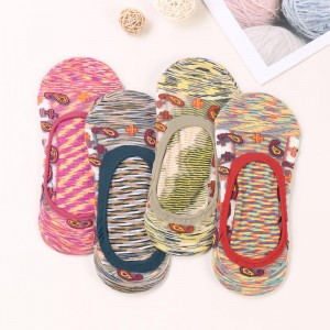 夏のホットセール目に見えないカラフルなファッションクリスタルシルクローカット女性透明な靴下