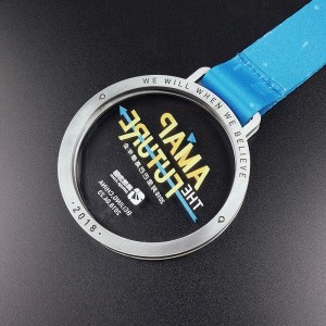 高品質の動物スライバーカスタム亜鉛合金ダイキャスティング賞メタルユニバーサルレスリングメダル